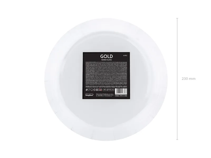 Talerzyki złoty, 23 cm