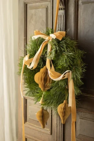 Tasiemka Welurowa zimny złoty 25mm/10m 1