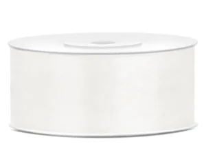 Tasiemka satynowa jasny kremowy 25mm/25m