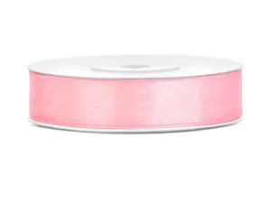 Tasiemka satynowa jasny różowy 12mm/25m