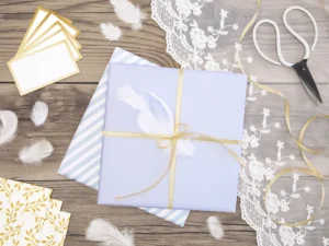 Tasiemka satynowa jasne złoto 6mm/25m 1