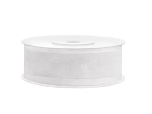 Tasiemka szyfonowa biały 25mm25m