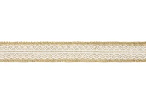 Taśma jutowa z koronką 4x500cm