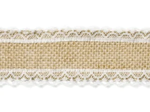 Taśma jutowa z koronką 5x500 cm