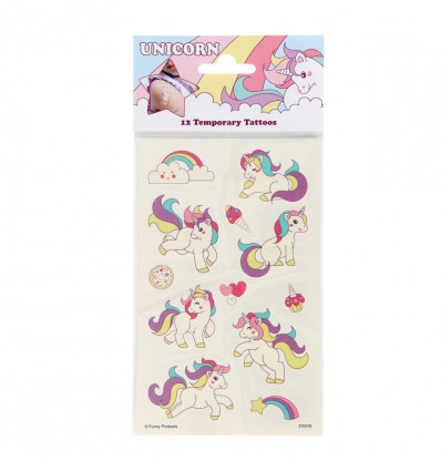 Tatuaże jednorożce 12 sztuk