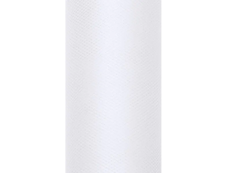 Tiul gładki biały 0.08 x 20 m