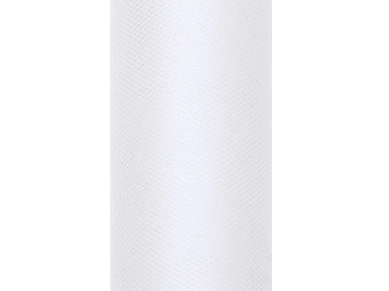 Tiul gładki biały 0.8 x 9 m
