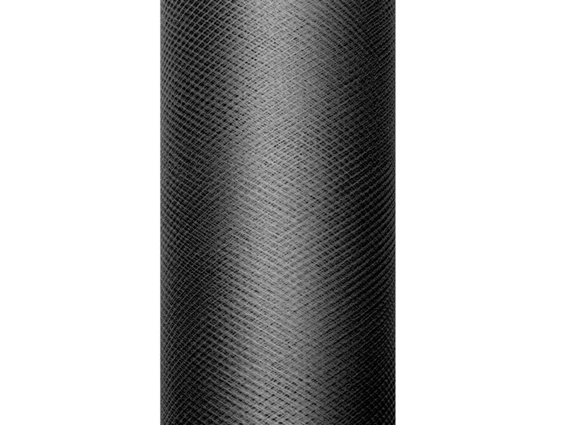 Tiul gładki czarny 0.15 x 9 m