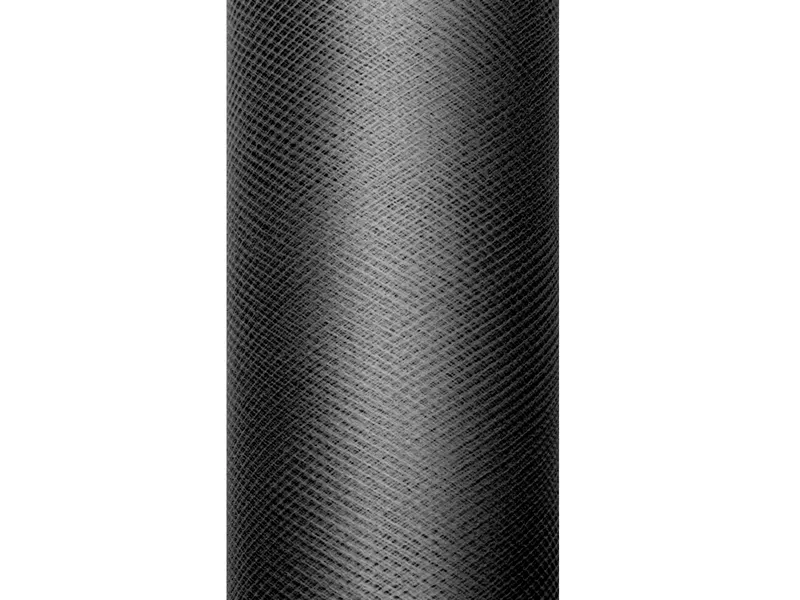 Tiul gładki czarny 0.3 x 9 m