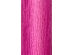 Tiul gładki fuksja 0.3 x 9 m