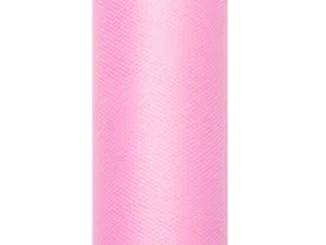 Tiul gładki jasny różowy 0.15 x 9 m