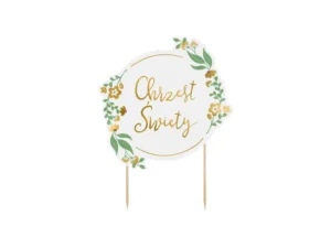 Topper na tort ''Chrzest Święty'' 15x20 cm