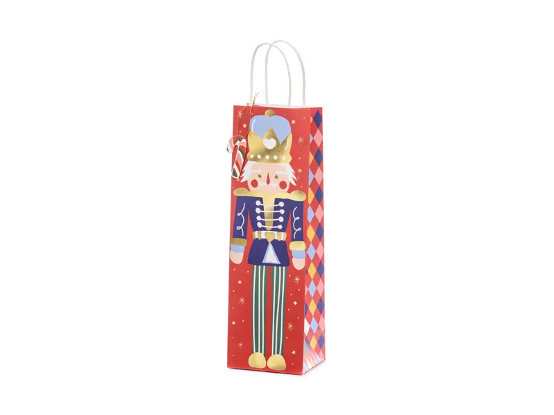 Torebka na prezenty Dziadek do orzechów 11x36x10 cm