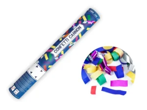 Tuba z konfetti i serpentynami mix 40 cm