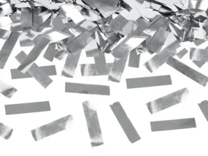 Tuba z konfetti srebrny 40cm