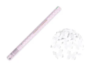 Tuba z motylkami biała 80 cm