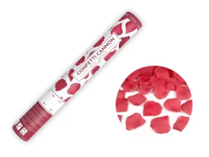 Tuba z płatkami róż bordo 40 cm