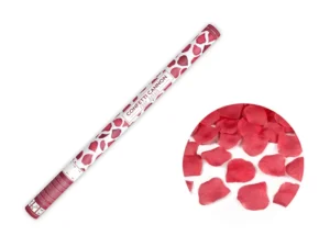 Tuba z płatkami róż bordo 80 cm