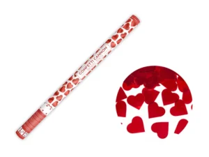 Tuba z sercami, czerwony 80cm