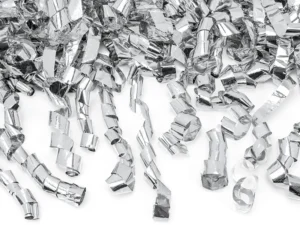 Tuba z serpentynami srebrny 40cm