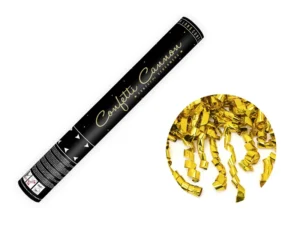 Tuba z serpentynami złoty 40 cm