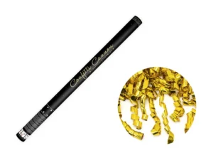 Tuba z serpentynami złoty 80 cm