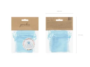 Woreczki z organzy błękit 10 cm