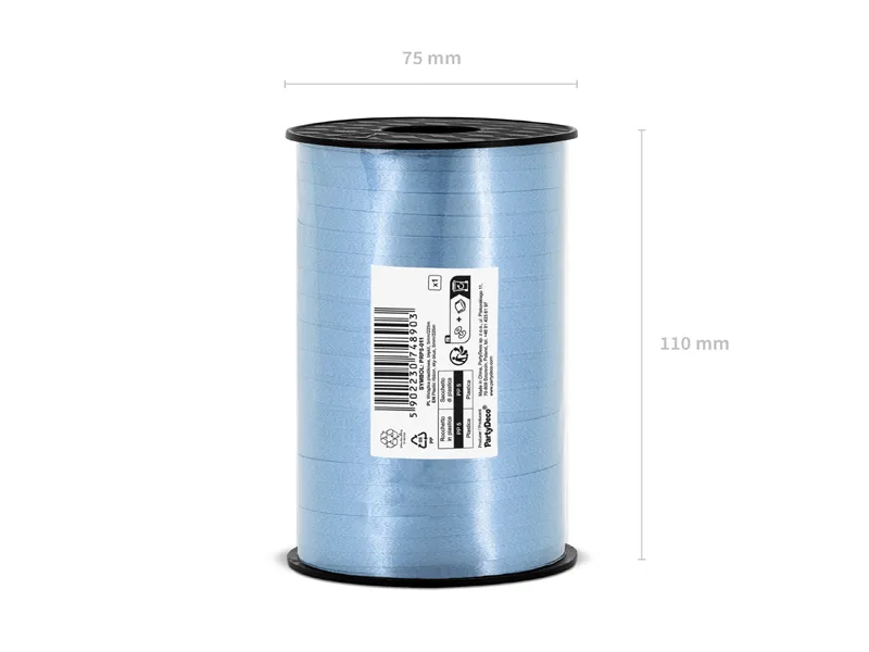 Wstążka plastikowa błękit 5mm/225m 1