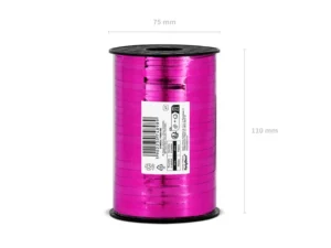 Wstążka plastikowa, c. różowy, 5mm:225m
