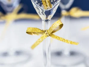 Wstążka plastikowa złoty 5mm/225m 1