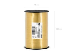 Wstążka plastikowa złoty 5mm/225m 1