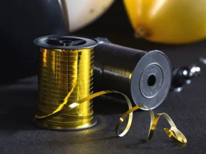 Wstążka plastikowa złoty 5mm/225m 1