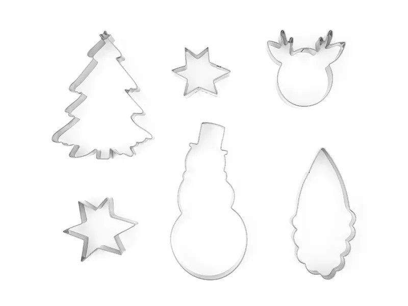 Wykrawacze do ciastek Merry Christmas srebrny