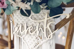 Zawieszka na krzesło Parents naturalne, drewno