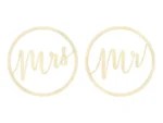 Zawieszki dekoracyjne Mr Mrs 38cm