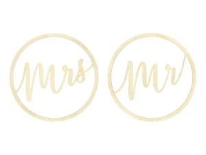 Zawieszki dekoracyjne Mr Mrs 38cm