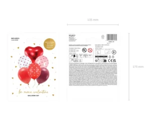Zestaw balonów Be mine valentine, mix
