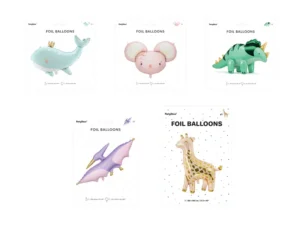 Zestaw balonów foliowych Zwierzaki mix