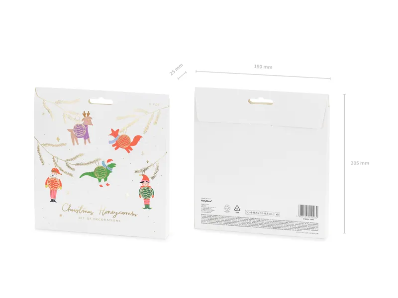 Zestaw bombek papierowych - Świąteczne postacie, mix