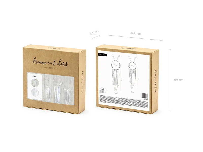 Zestaw dekoracji Łapacze, białe