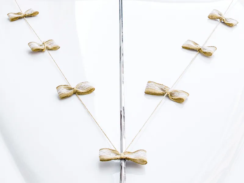 Zestaw dekoracji samochodowych Kokardki