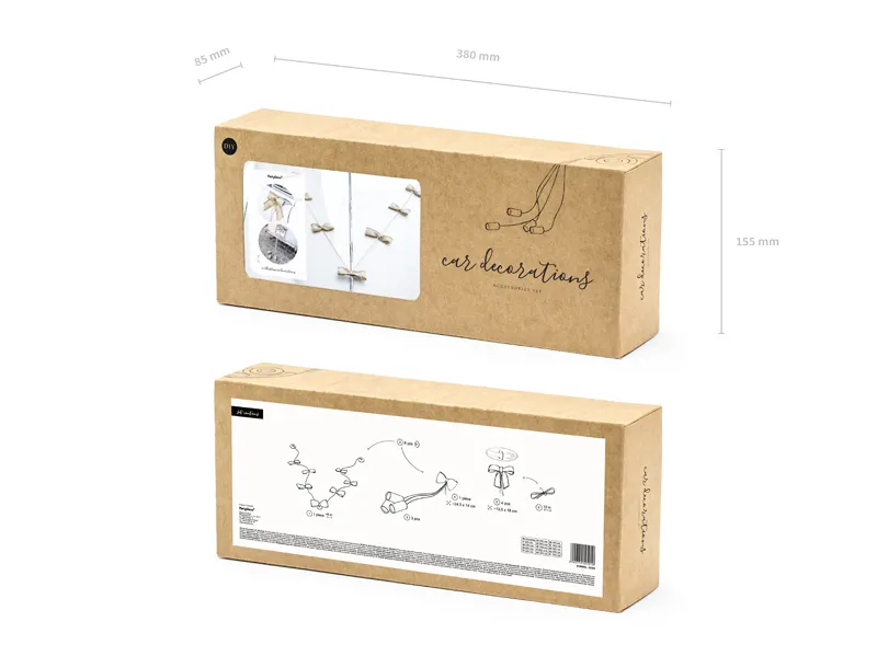Zestaw dekoracji samochodowych Kokardki, mix