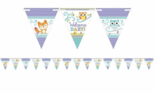 Baner Welcome Baby zwierzątka leśne 450 cm