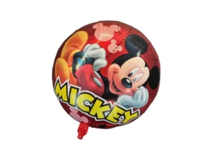 Balon foliowy Mickey Mouse czerwony okrągły