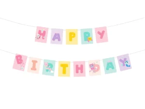 Baner Happy Birthday Koci Domek Gabi 180 x 15 cm