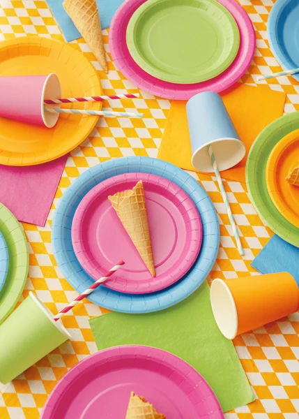 Kubeczki papierowe, jasny niebieski, 250ml (1 op. 6 szt.) 4