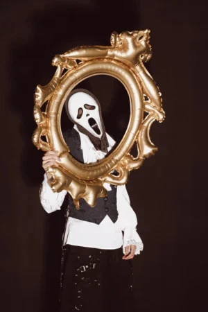 Maska Halloween z kapturem, 18x31cm, mix 2