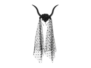 Opaska Rogi z tiulem 30x76 cm czarna