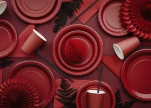 Serwetki papierowe, ciemny czerwony, 33x33cm (1 op. 20 szt.) 3