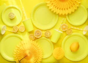 Serwetki papierowe, żółty, 33x33cm (1 op. 20 szt.) 3